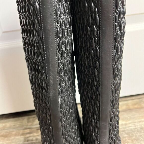 Cole Haan Elverton Knee High Boot Black Leather Women's 10 B Riding - Picture 15 of 16